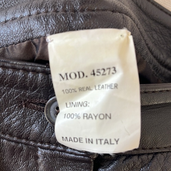 Dolce & Gabbana Dark Brown Leather Pants  Size S - Picture 5 of 6